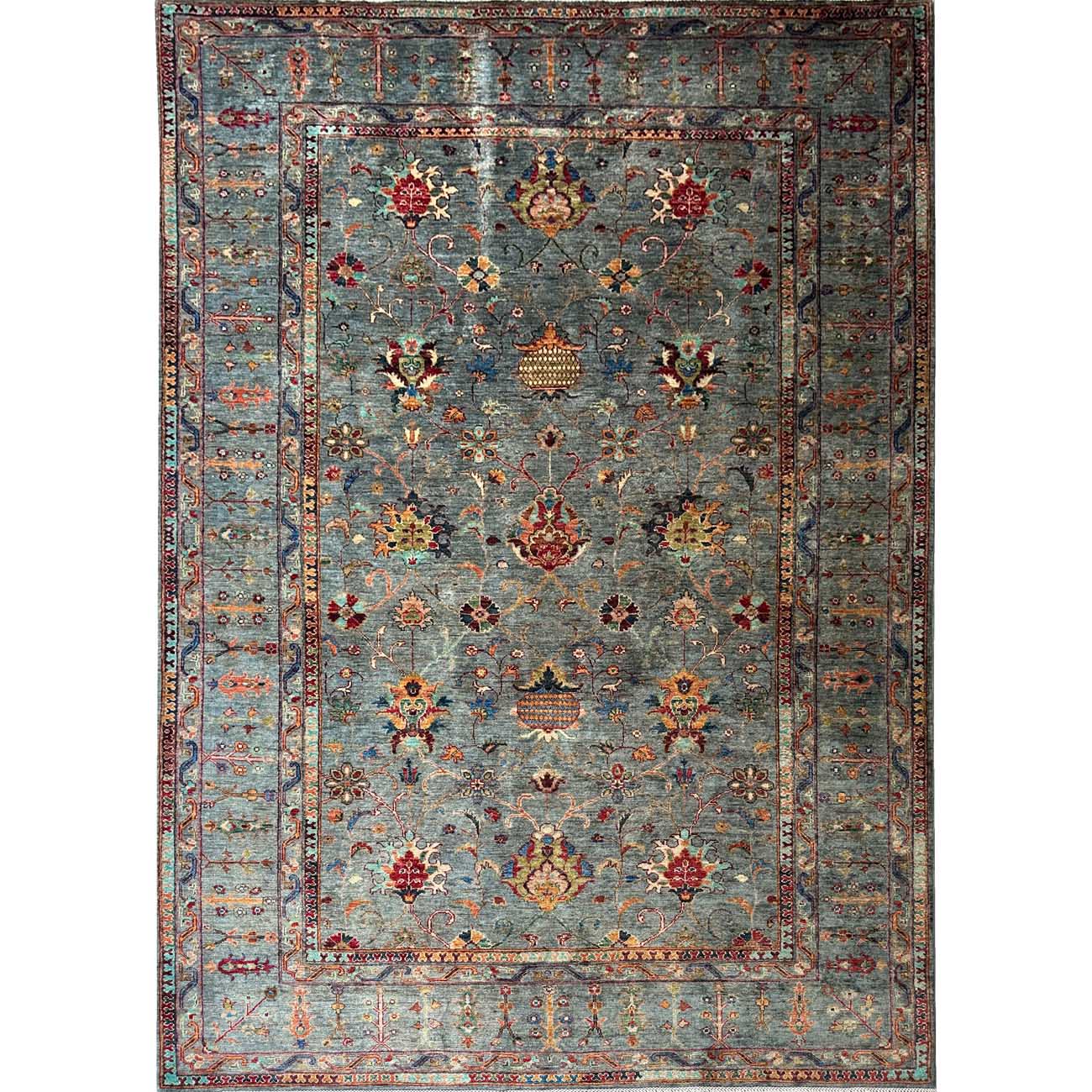 El Dokuma Gri Sultani Yün Halı (205x305 cm)