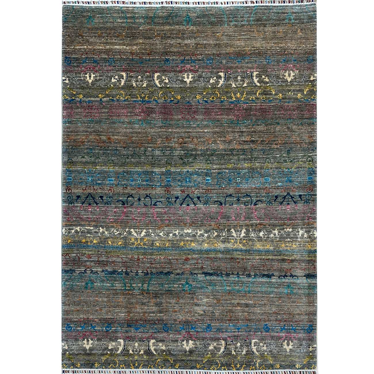 El Dokuma Gri Çağdaş Sultani Yün Halı (170x230 cm)