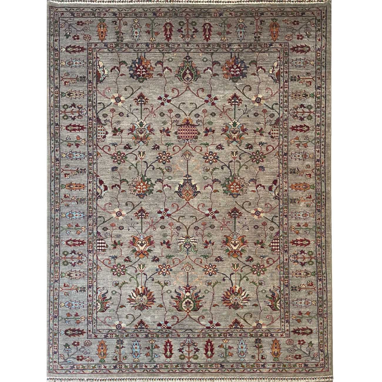 El Dokuma Gri Sultani Yün Halı (195x295 cm)