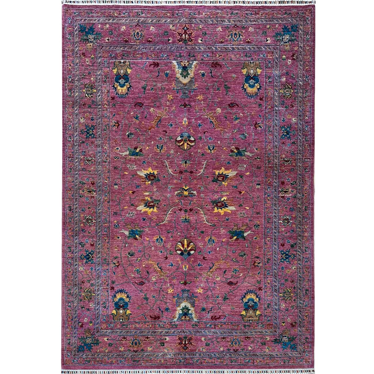 El Dokuma Pembe Sultani Yün Halı (200x285 cm)