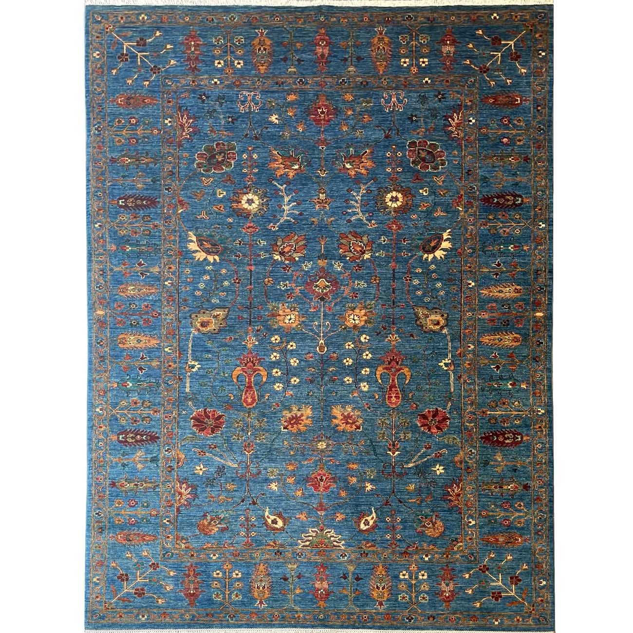 El Dokuma Mavi Sultani Yün Halı (205x295 cm)