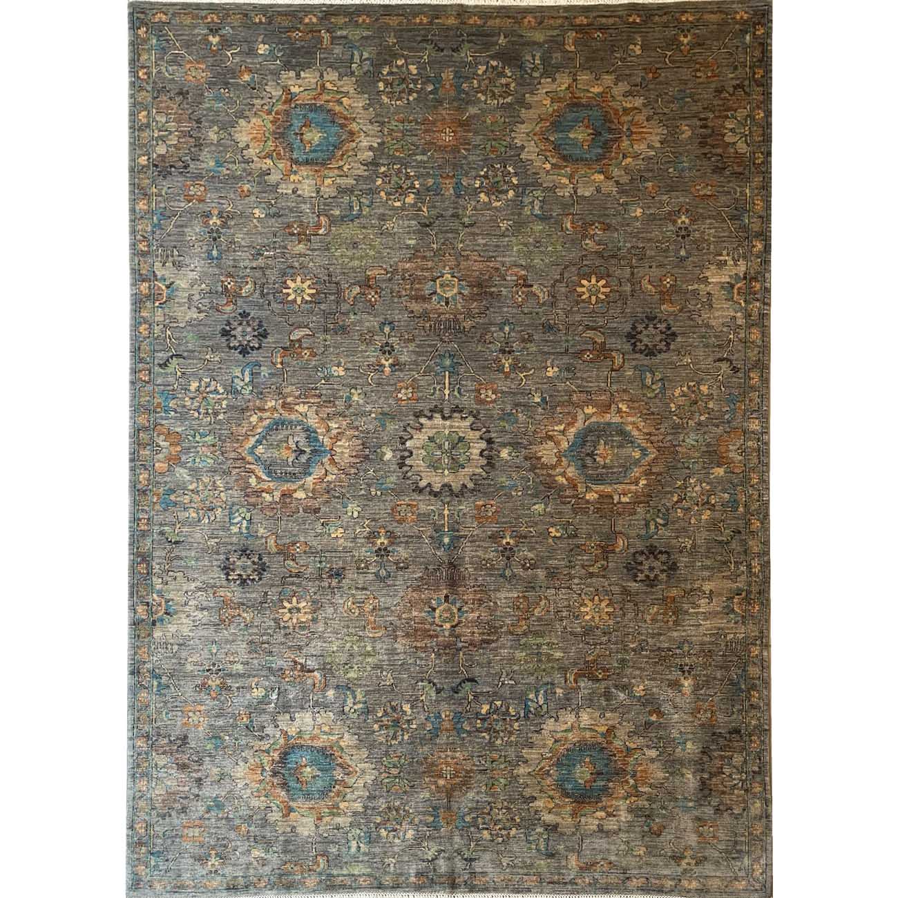 El Dokuma Gri Modern Sultani Yün Halı (200x280 cm)