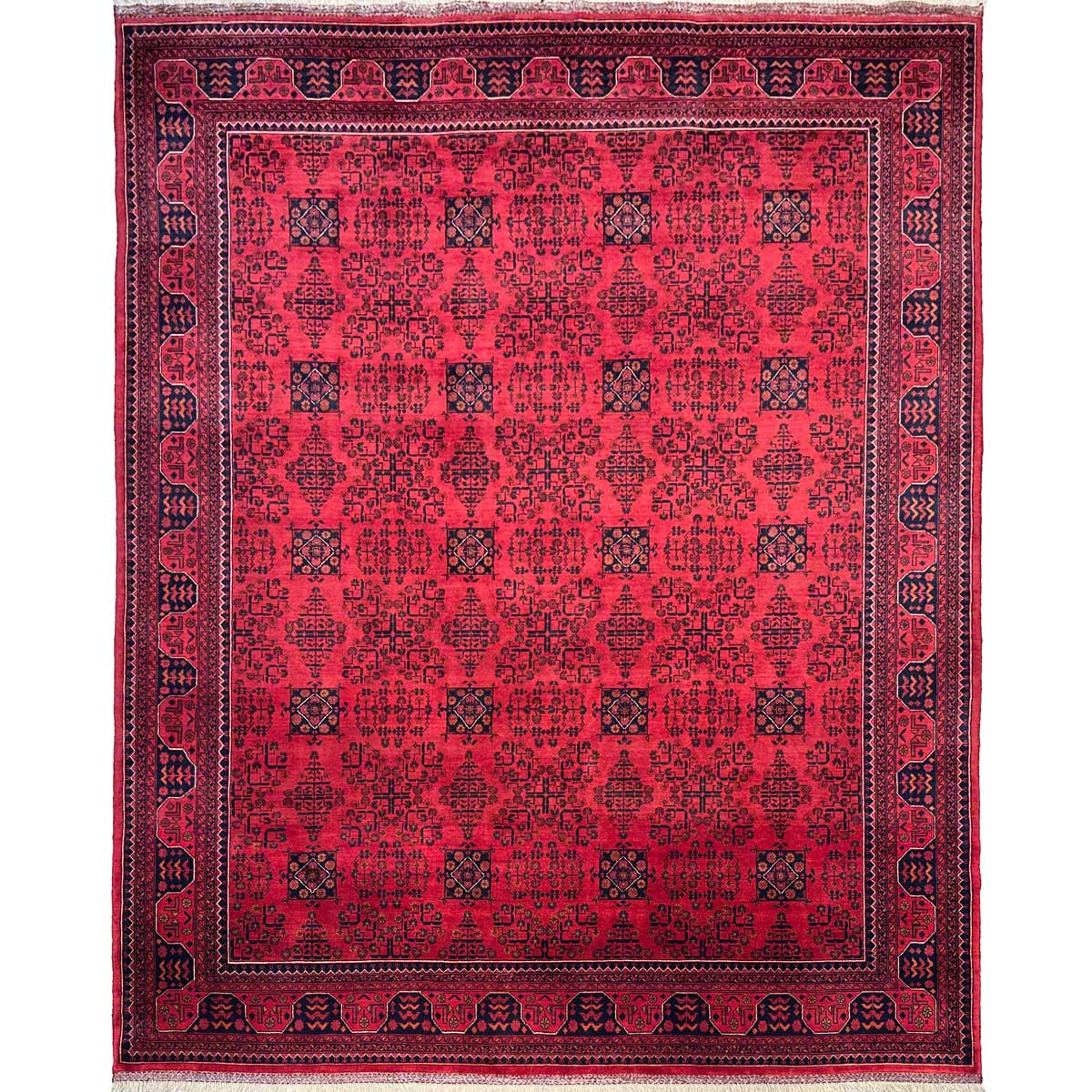 El Dokuma Kırmızı Türkmen Yün Halı (250x300 cm)