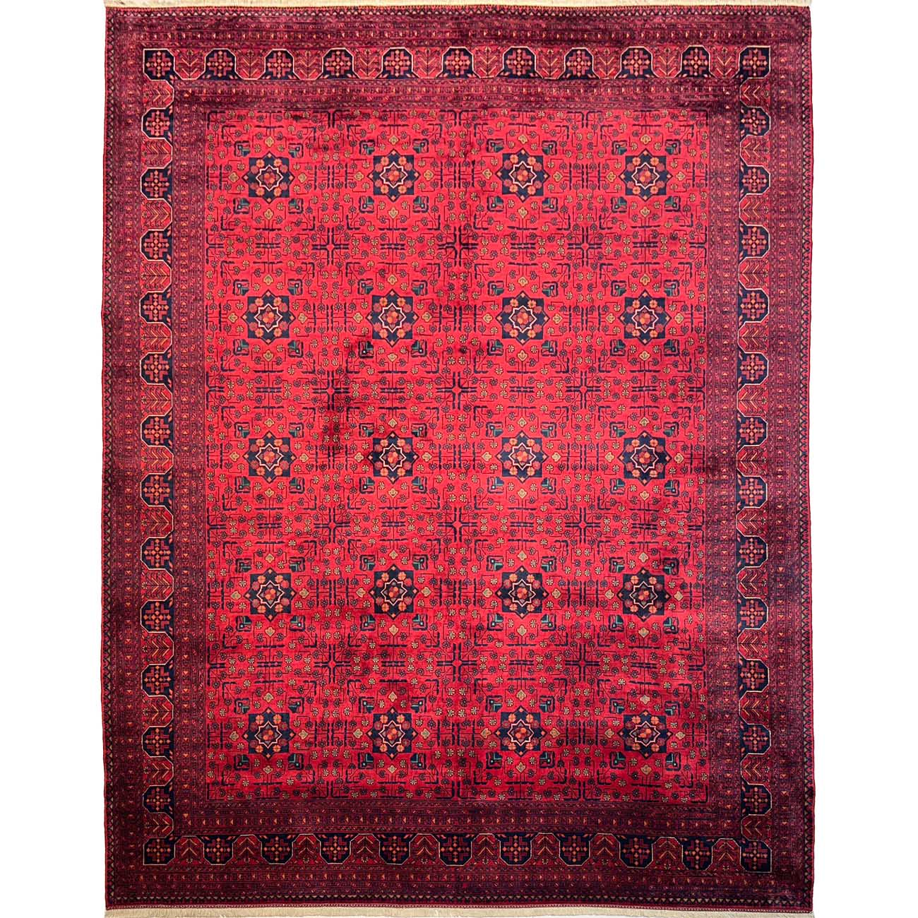 El Dokuma Kırmızı Türkmen Yün Halı (245x310 cm)