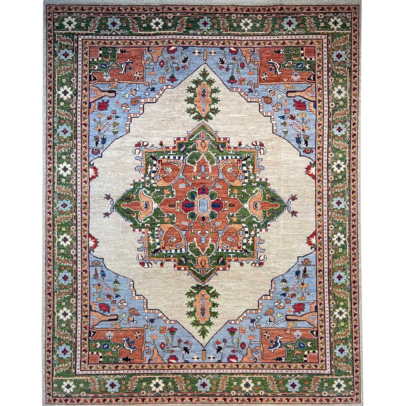 El Dokuma Madalyon Uşak Yün Halı (300x420 cm)