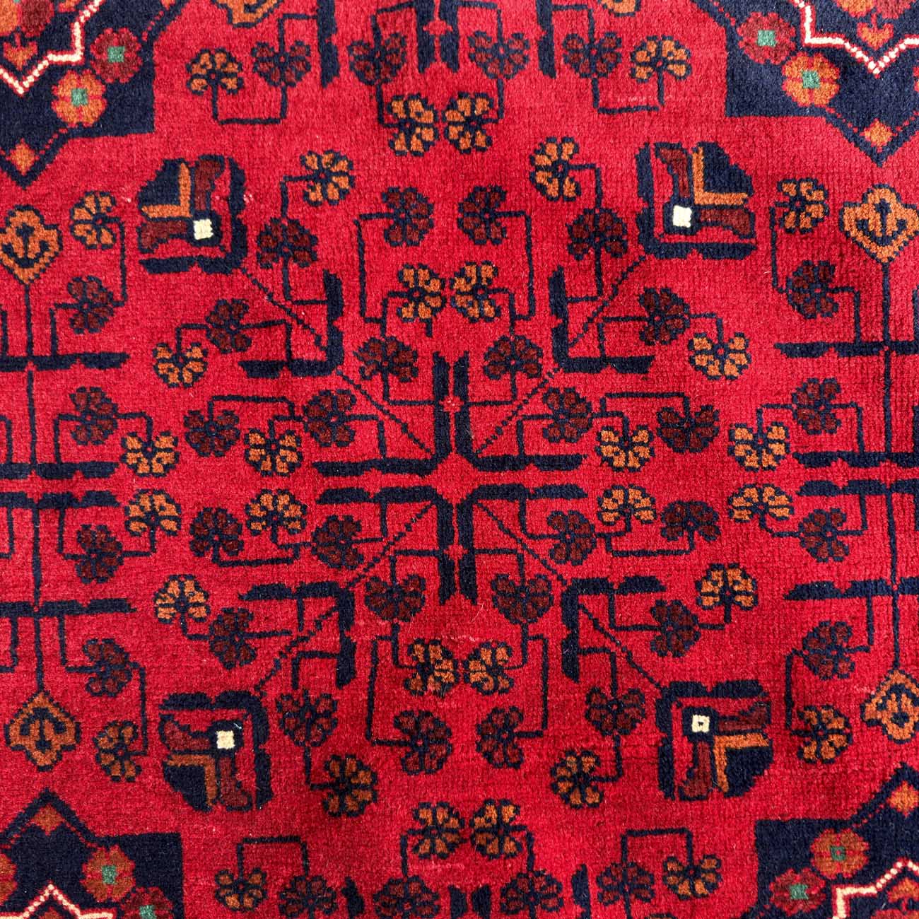 El Dokuma Kırmızı Türkmen Yün Halı (170x235 cm) - Görsel 4