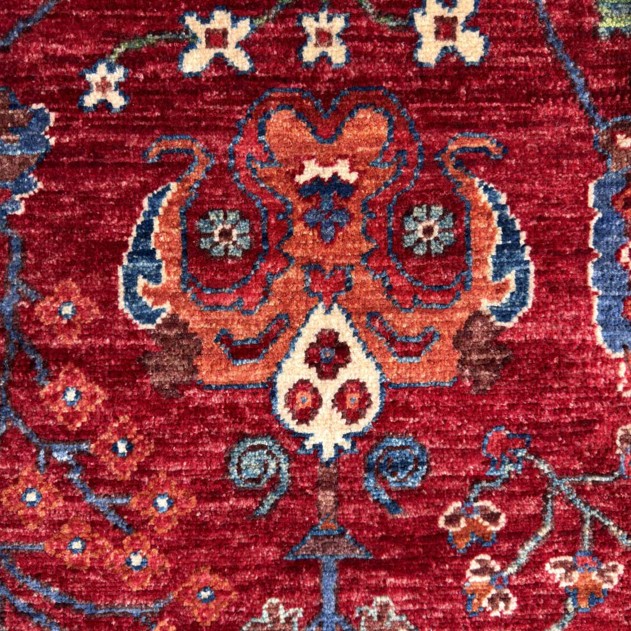 El Dokuma Kırmızı Sultani Yün Halı (250x320 cm) - Görsel 9