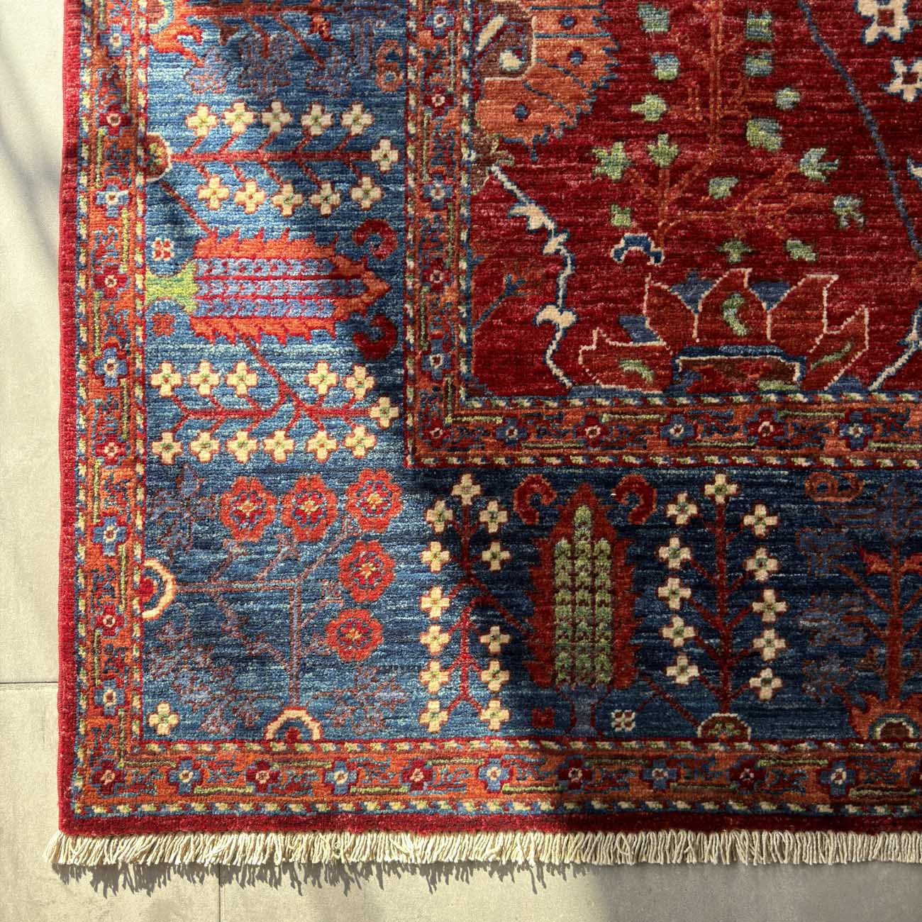 El Dokuma Kırmızı Sultani Yün Halı (250x320 cm) - Görsel 3