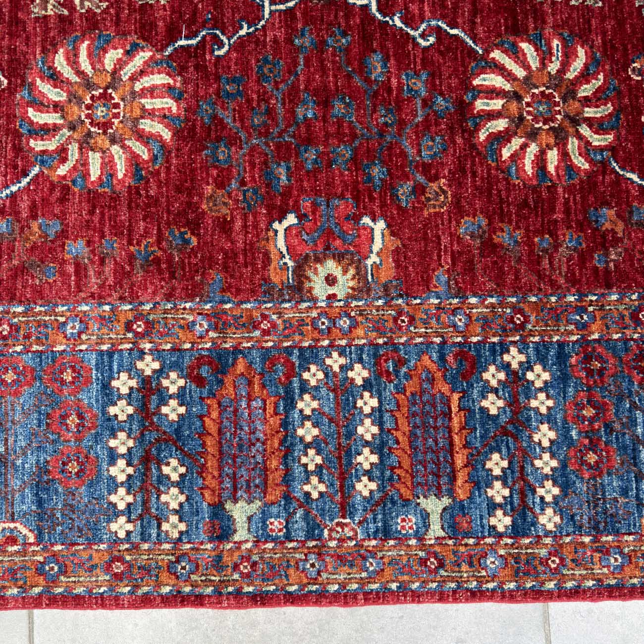 El Dokuma Kırmızı Sultani Yün Halı (250x320 cm) - Görsel 8