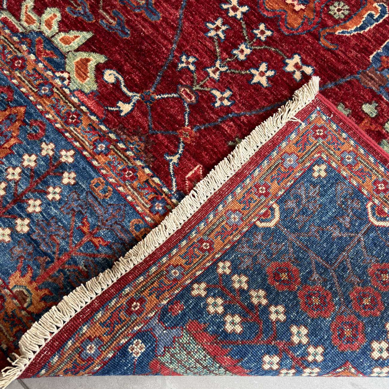 El Dokuma Kırmızı Sultani Yün Halı (250x320 cm) - Görsel 5