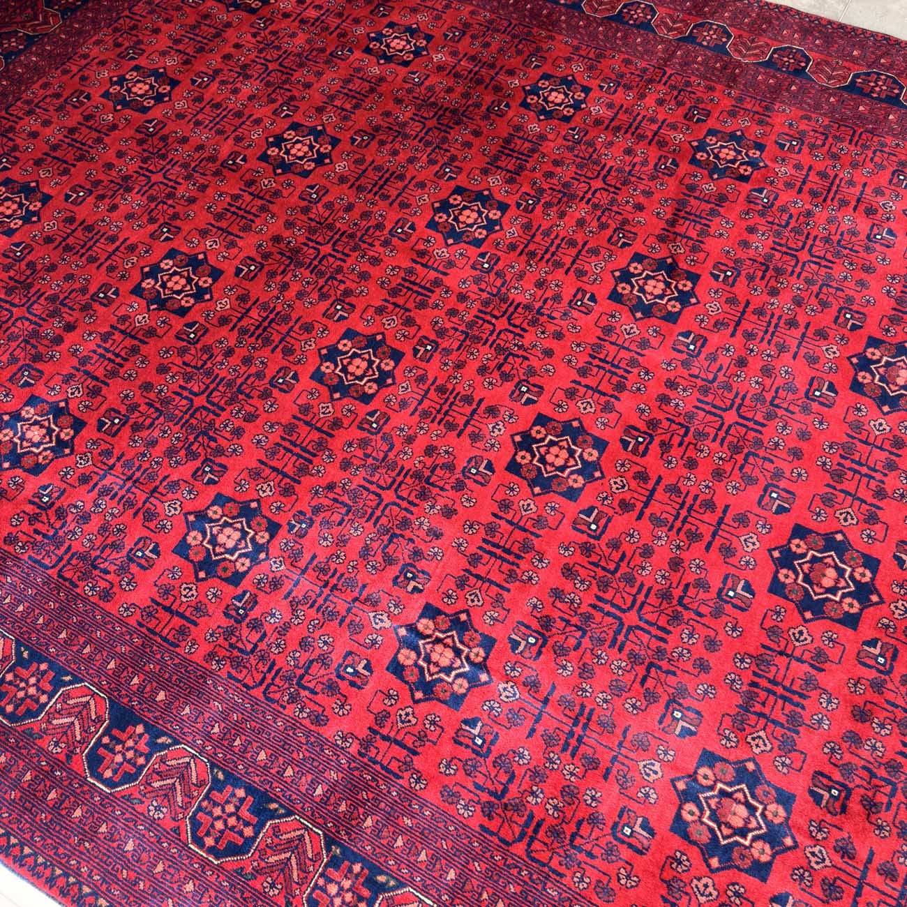 El Dokuma Kırmızı Türkmen Yün Halı (245x300 cm) - Görsel 7