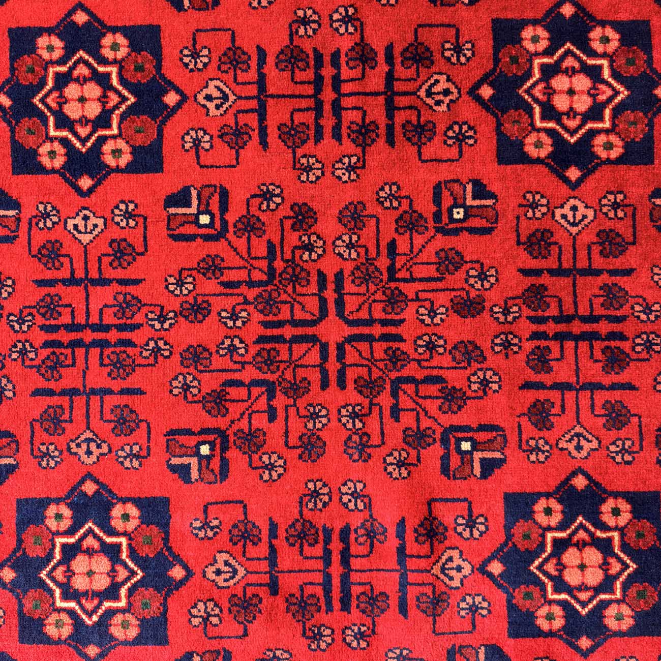 El Dokuma Kırmızı Türkmen Yün Halı (245x300 cm) - Görsel 2