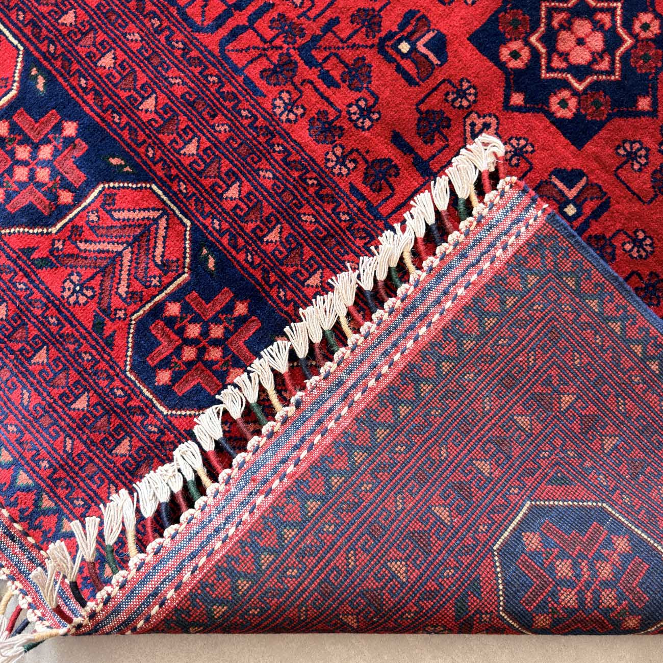 El Dokuma Kırmızı Türkmen Yün Halı (245x300 cm) - Görsel 5