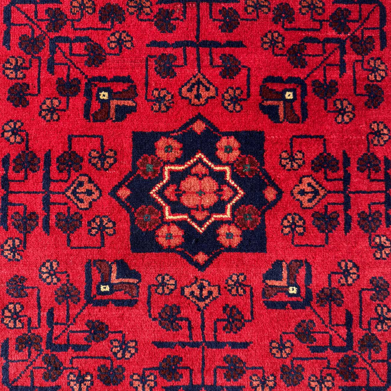 El Dokuma Kırmızı Türkmen Yün Halı (250x305 cm) - Görsel 2