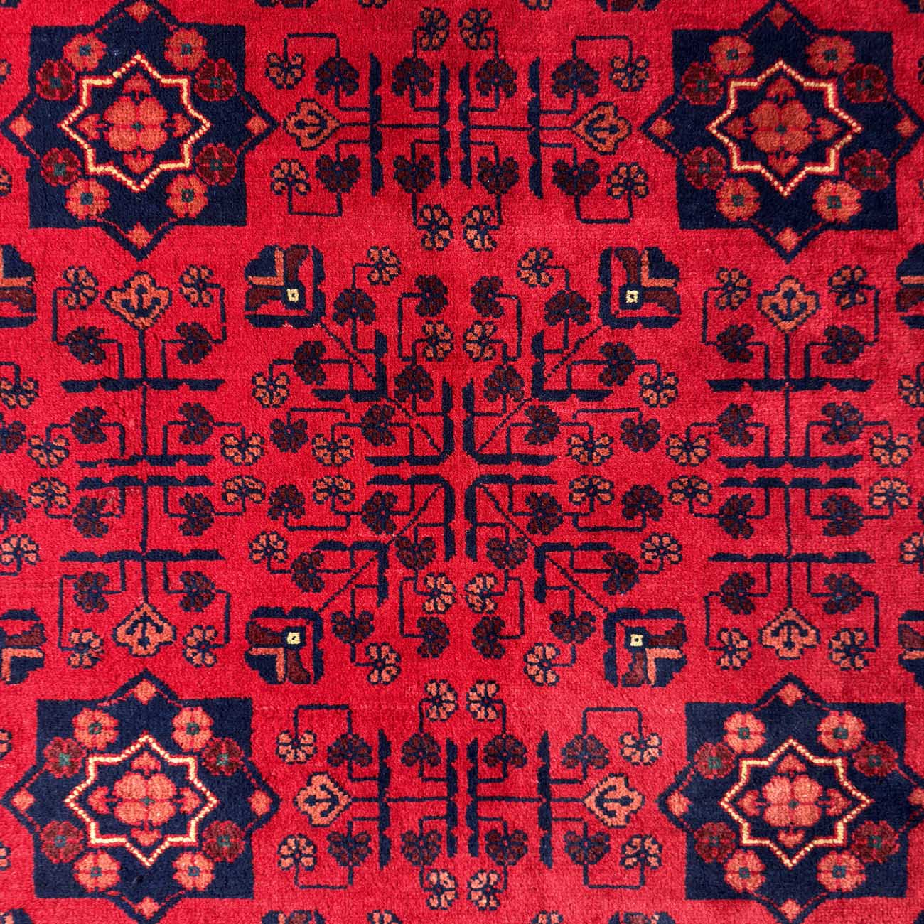 El Dokuma Kırmızı Türkmen Yün Halı (250x305 cm) - Görsel 8