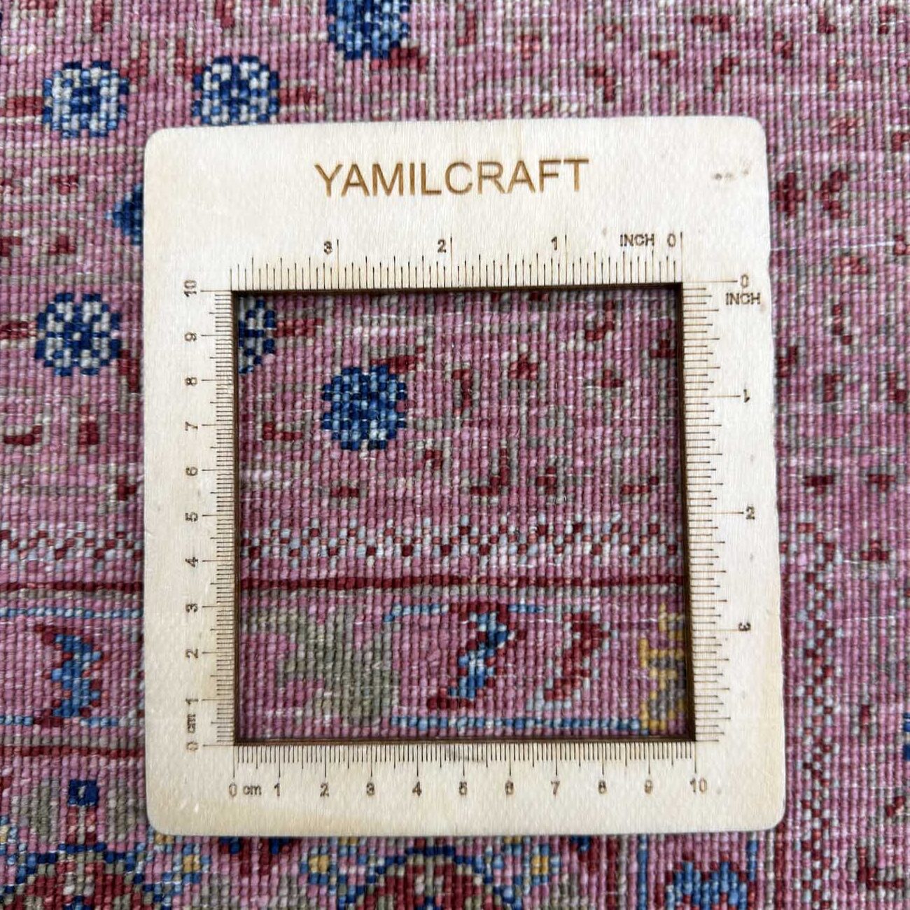 El Dokuma Pembe Premium Memlük Yün Halı (170x235 cm) - Görsel 6