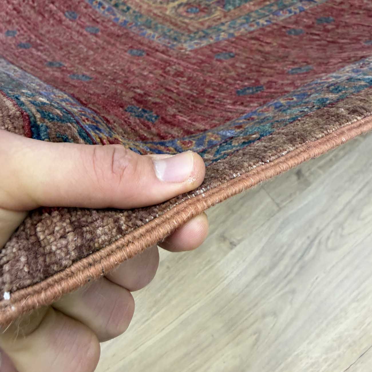 El Dokuma Bordo Premium Memlük Yün Halı (180x240 cm) - Görsel 10