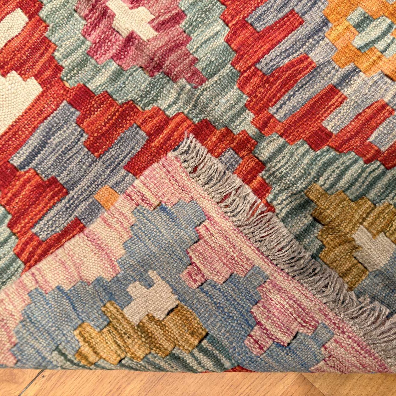 El Dokuma Anadolu Desenli Yün Kilim (80x110 cm) - Görsel 5