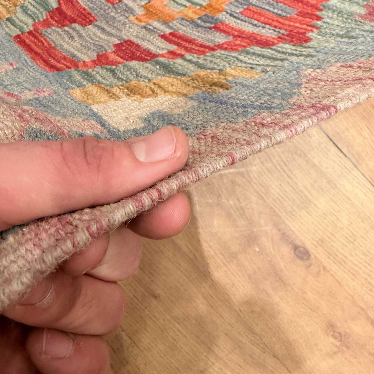 El Dokuma Anadolu Desenli Yün Kilim (80x110 cm) - Görsel 6