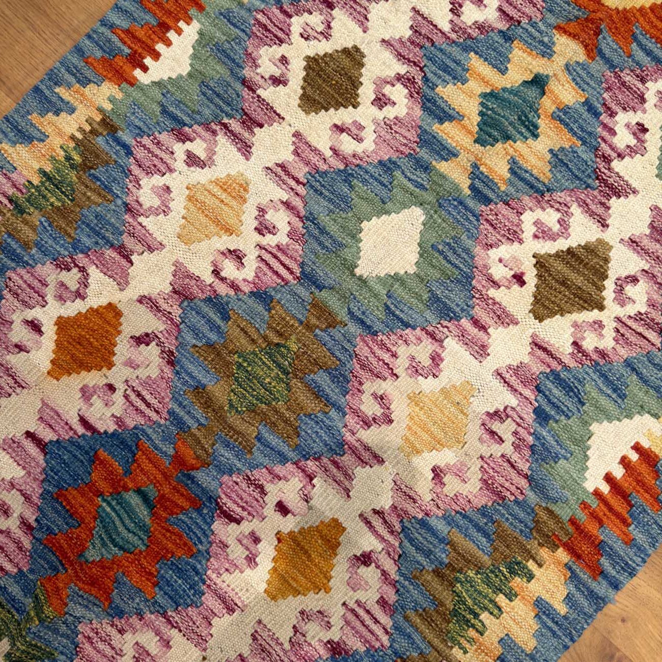 El Dokuma Anadolu Desenli Yün Kilim (85x120 cm) - Görsel 2