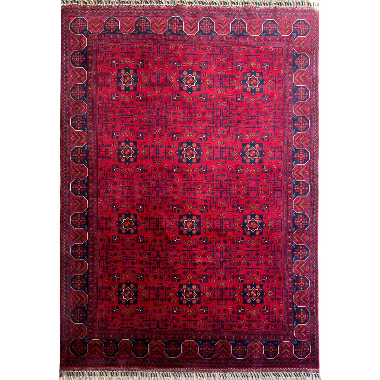 El Dokuma Kırmızı Türkmen Yün Halı (170x235 cm)