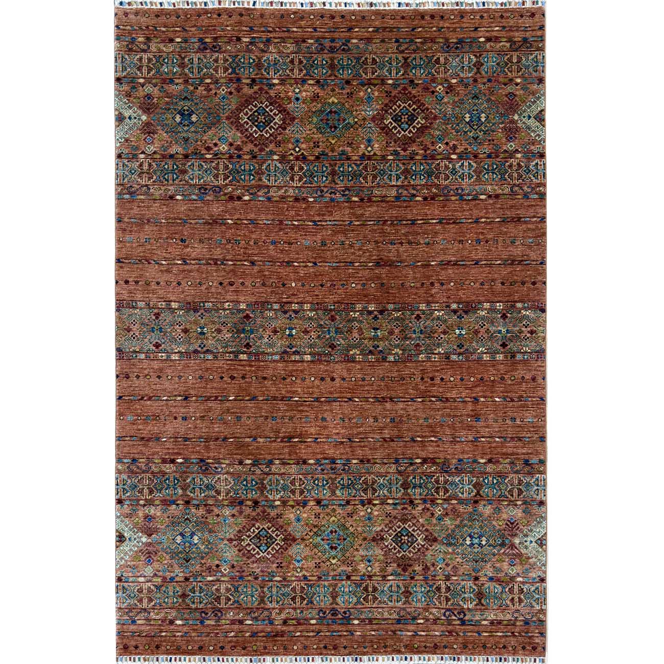 El Dokuma Turuncu Horcin Yün Halı (170x240 cm)