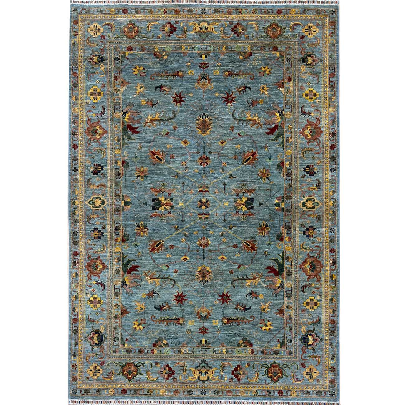 El Dokuma Mavi Sultani Yün Halı (205x300 cm)