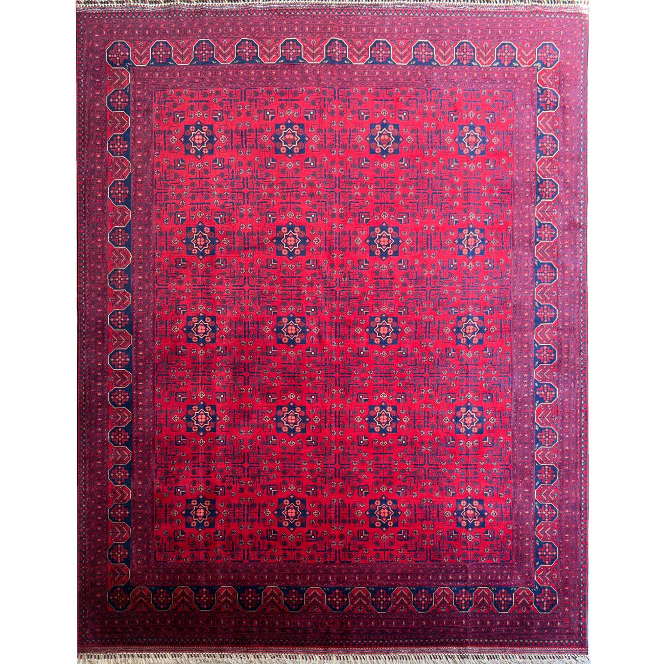 El Dokuma Kırmızı Türkmen Yün Halı (245x300 cm)