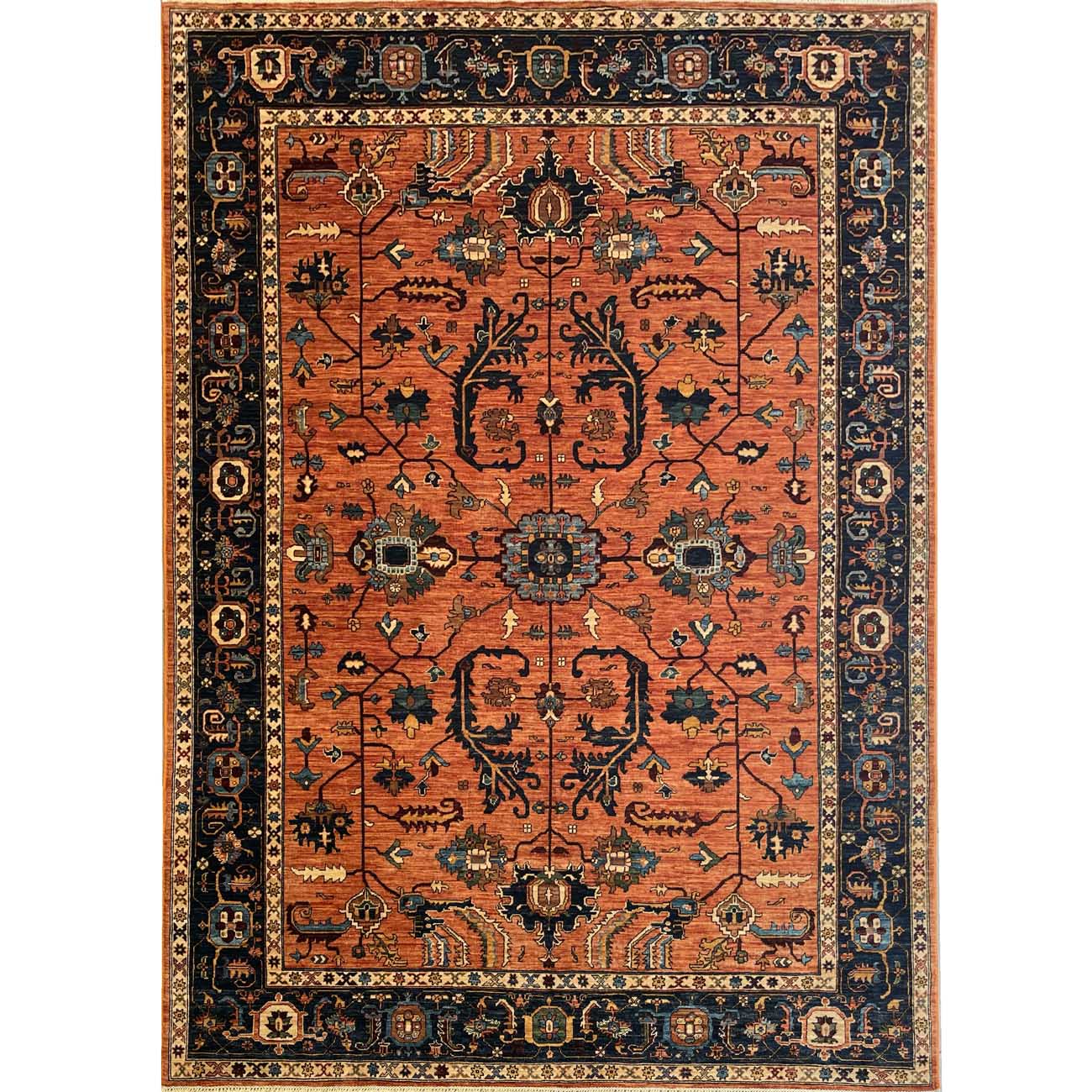 El Dokuma Heris İran Yün Halı (205x300 cm)