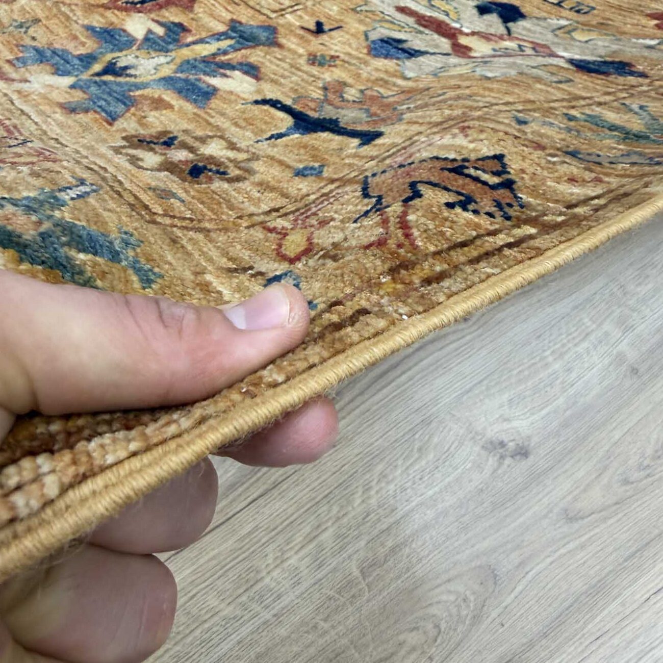 El Dokuma Kafkas Tasarım Kabile Yün Halı (275x390 cm) - Görsel 10