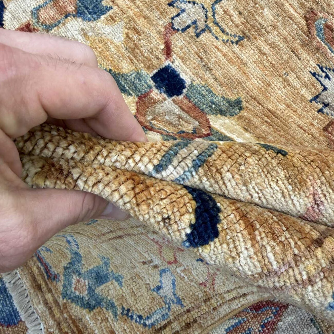 El Dokuma Kafkas Tasarım Kabile Yün Halı (275x390 cm) - Görsel 5