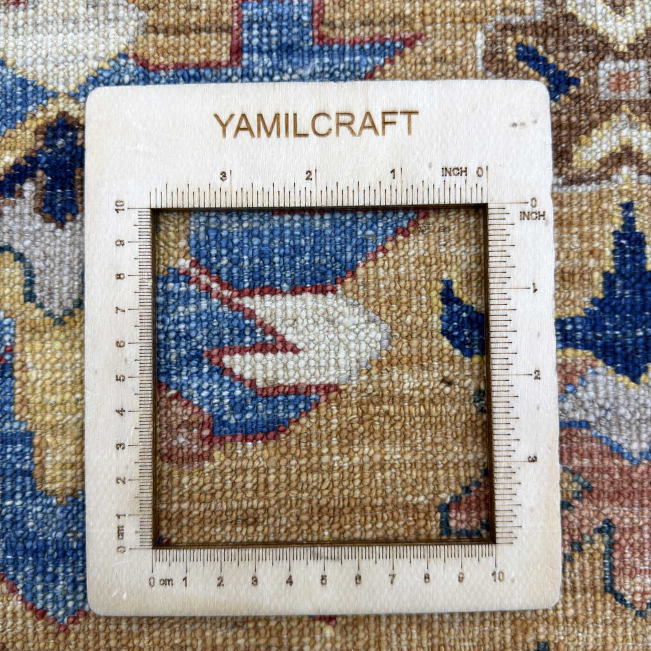 El Dokuma Kafkas Tasarım Kabile Yün Halı (275x390 cm) - Görsel 7