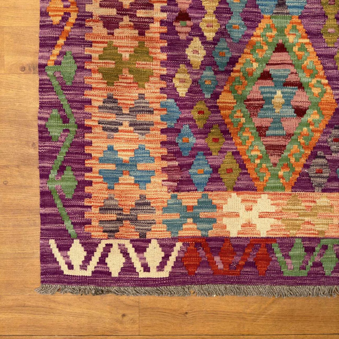 El Dokuma Anadolu Desenli Yün Kilim (200x290 cm) - Görsel 4