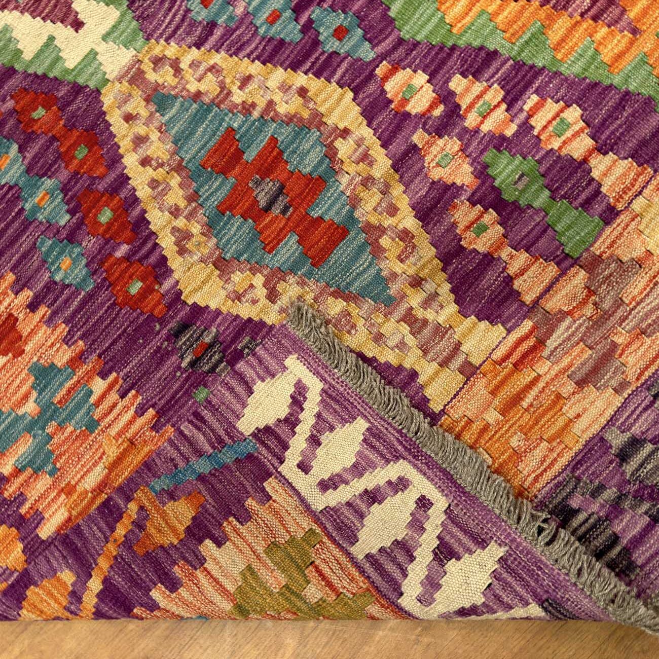 El Dokuma Anadolu Desenli Yün Kilim (200x290 cm) - Görsel 8