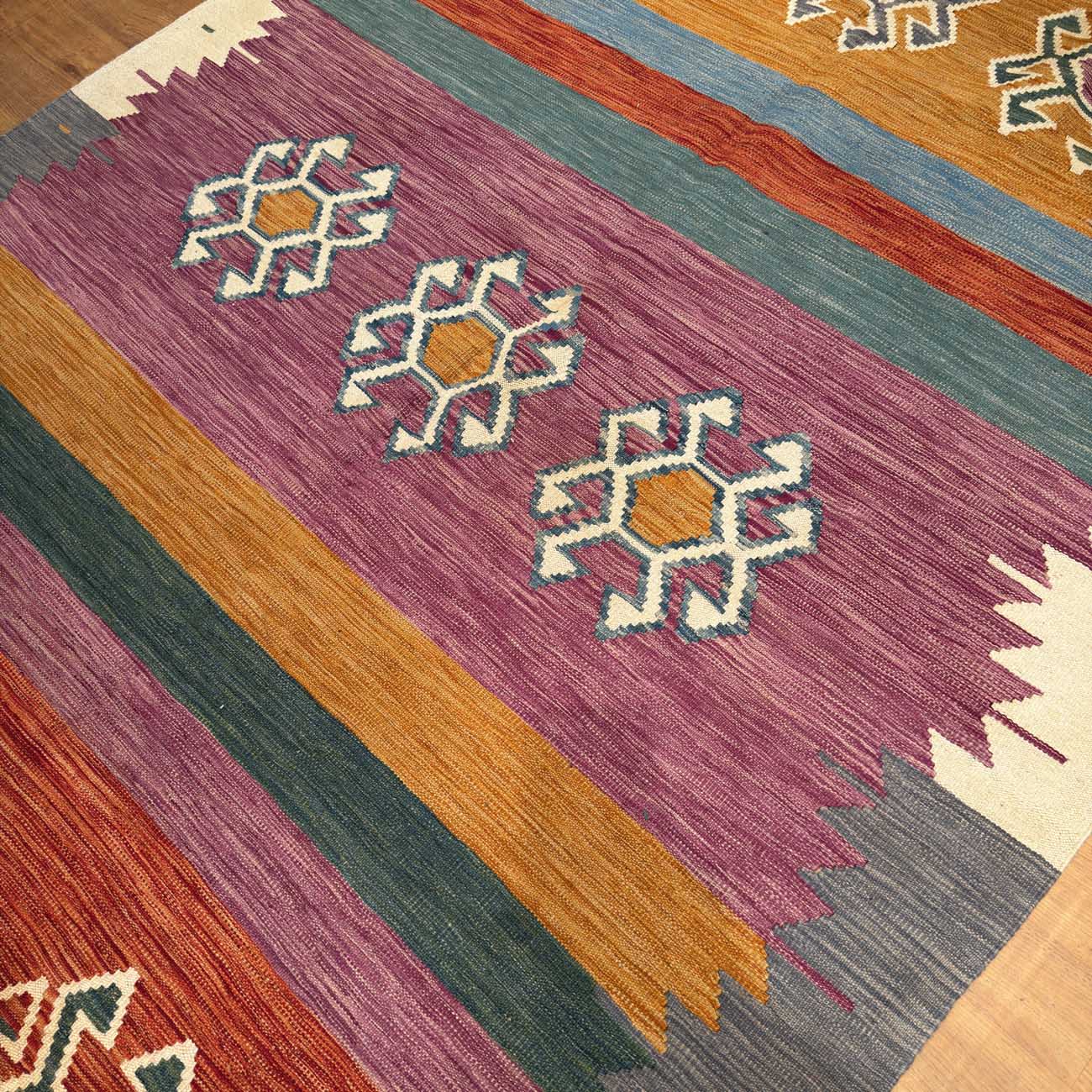 El Dokuma Anadolu Desenli Yün Kilim (175x245 cm) - Görsel 2