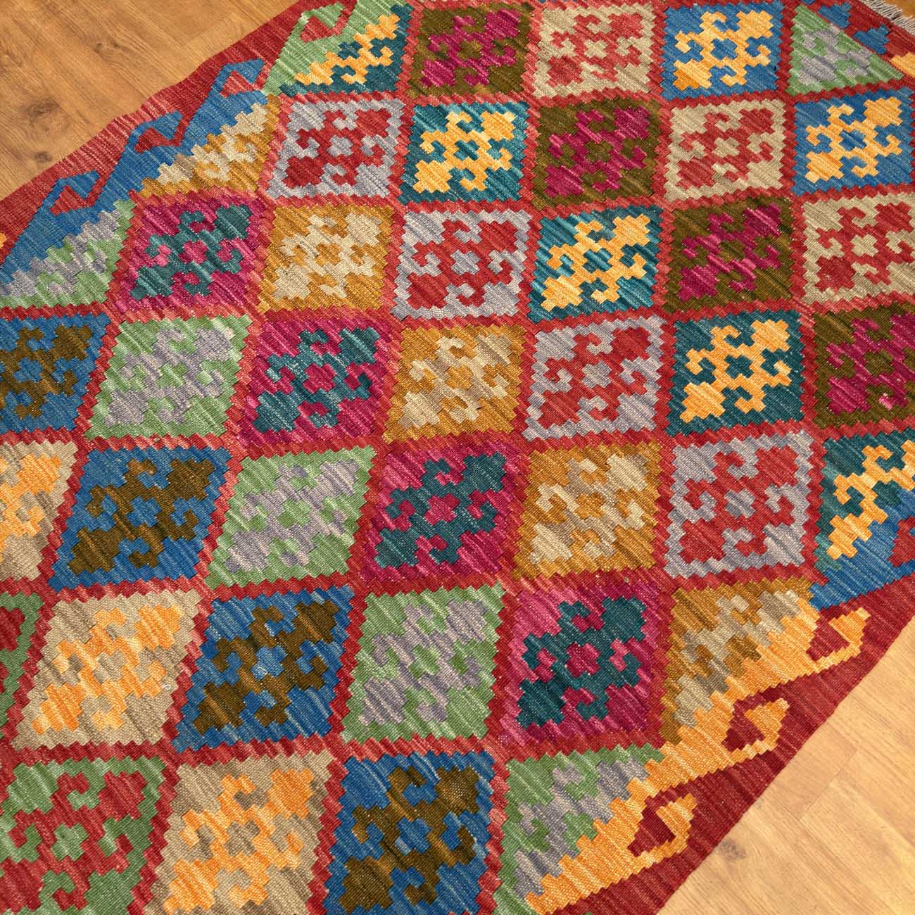 El Dokuma Anadolu Desenli Yün Kilim (120x175 cm) - Görsel 2