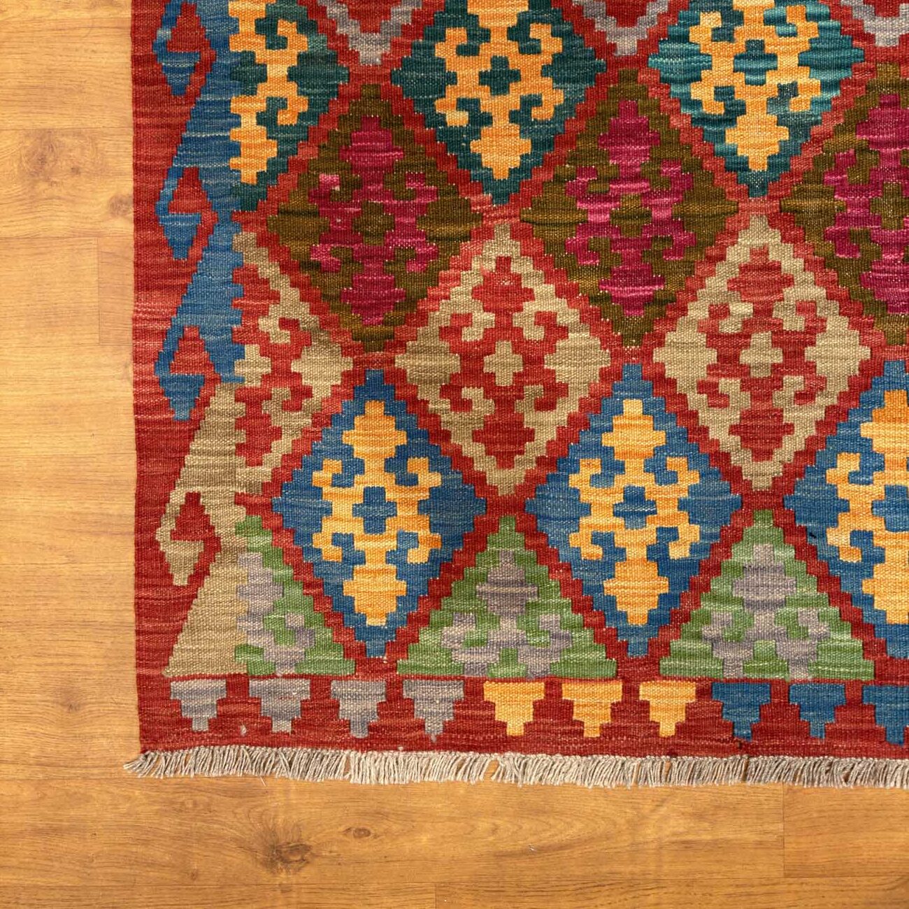 El Dokuma Anadolu Desenli Yün Kilim (120x175 cm) - Görsel 4