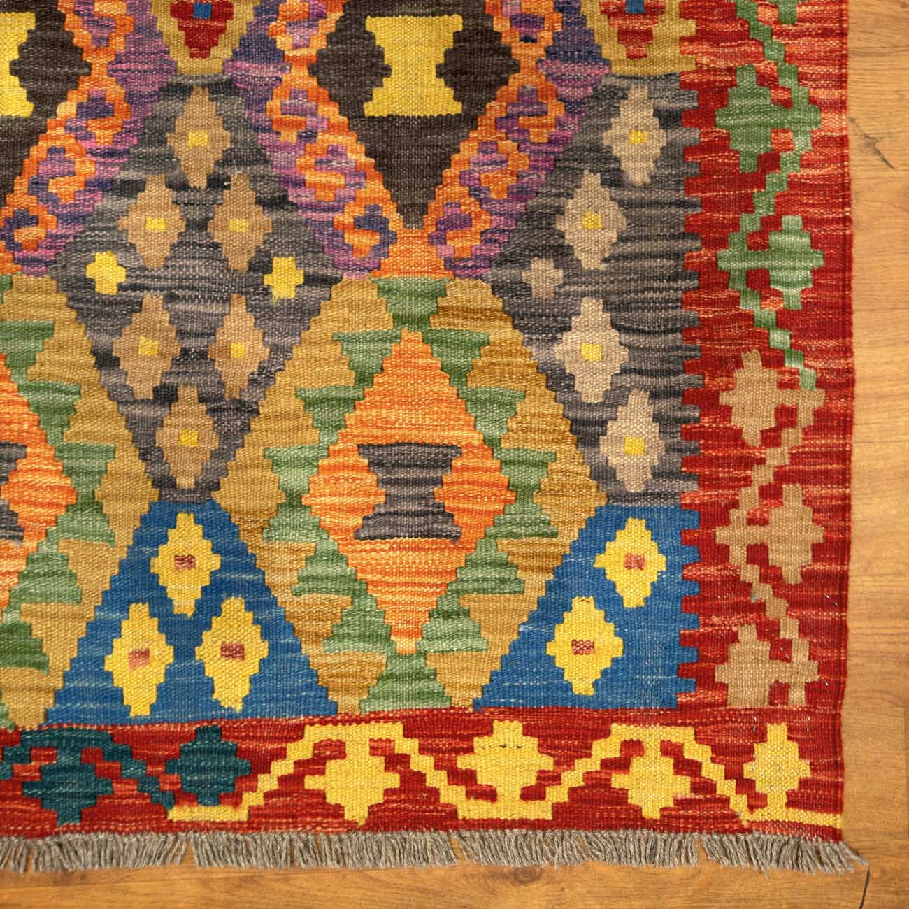 El Dokuma Anadolu Desenli Yün Kilim (125x175 cm) - Görsel 4