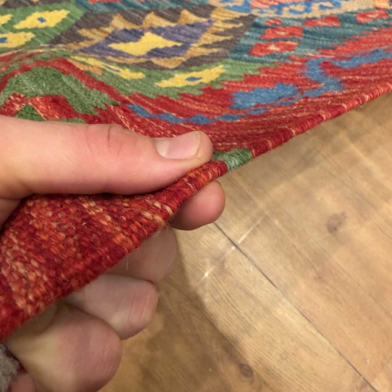 El Dokuma Anadolu Desenli Yün Kilim (125x175 cm) - Görsel 7