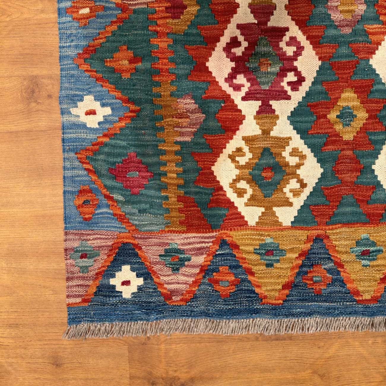 El Dokuma Anadolu Desenli Yün Kilim (100x145 cm) - Görsel 3