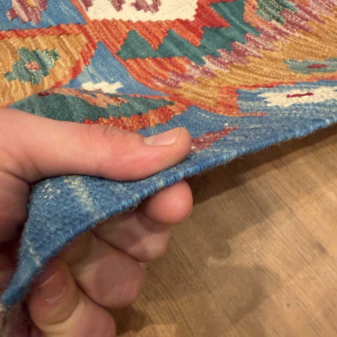 El Dokuma Anadolu Desenli Yün Kilim (100x145 cm) - Görsel 6