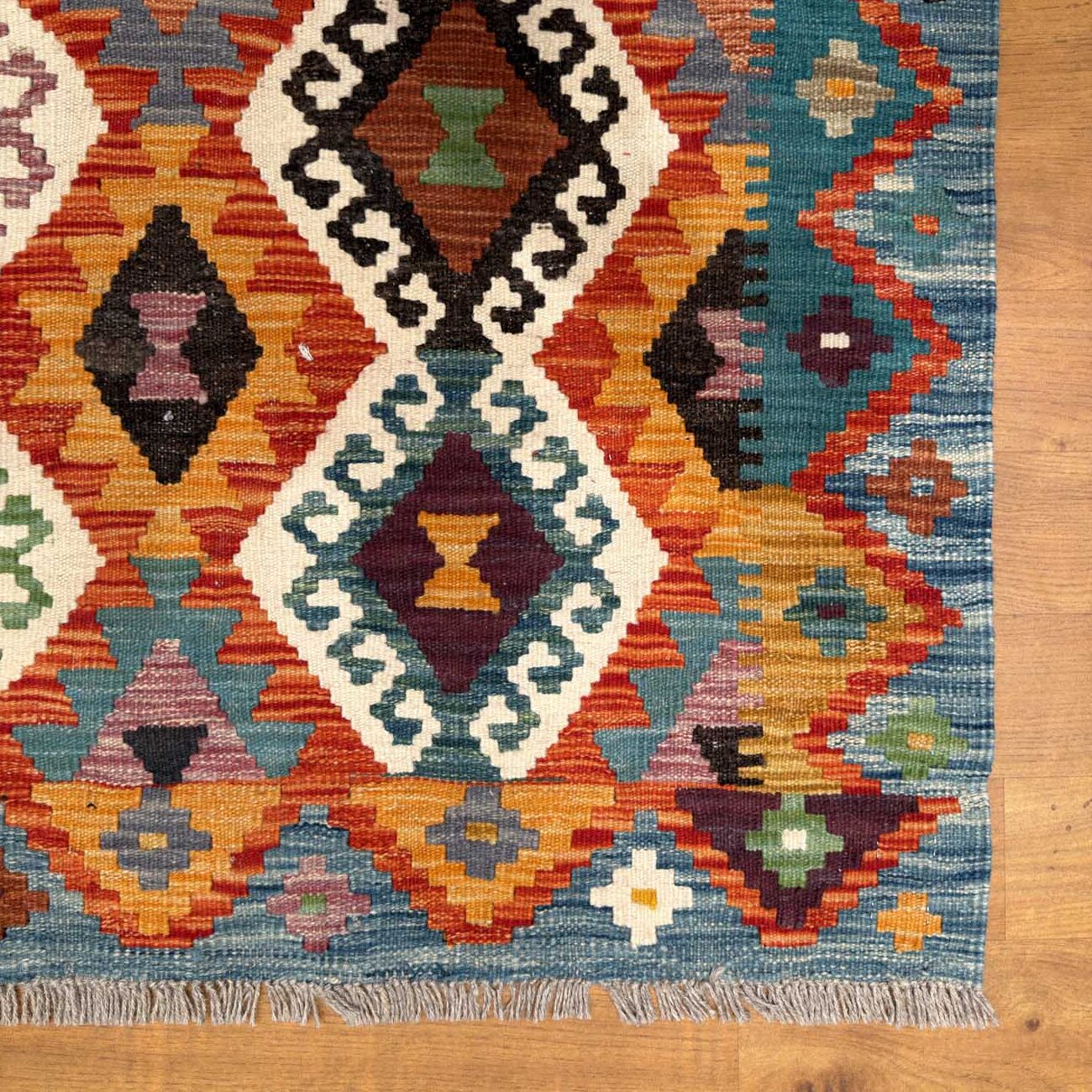 El Dokuma Anadolu Desenli Yün Kilim (100x150 cm) - Görsel 4