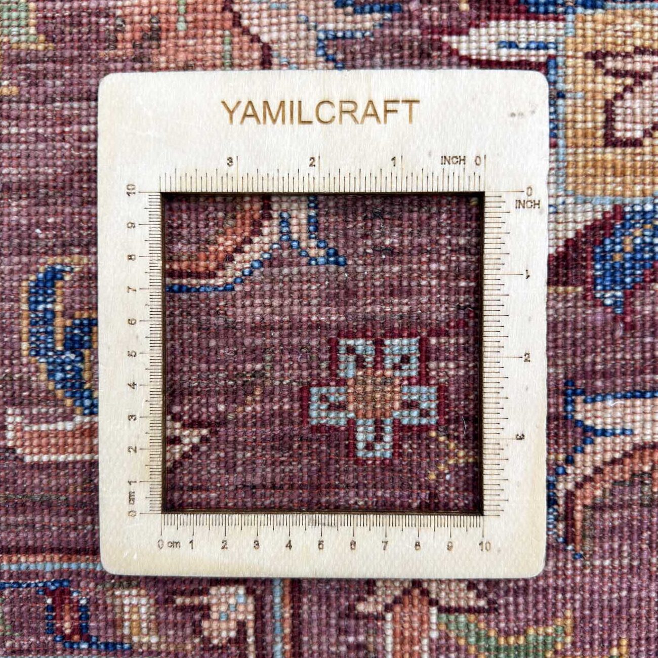 El Dokuma Mor Tasarım Sultani Yün Halı (255x310 cm) - Görsel 7