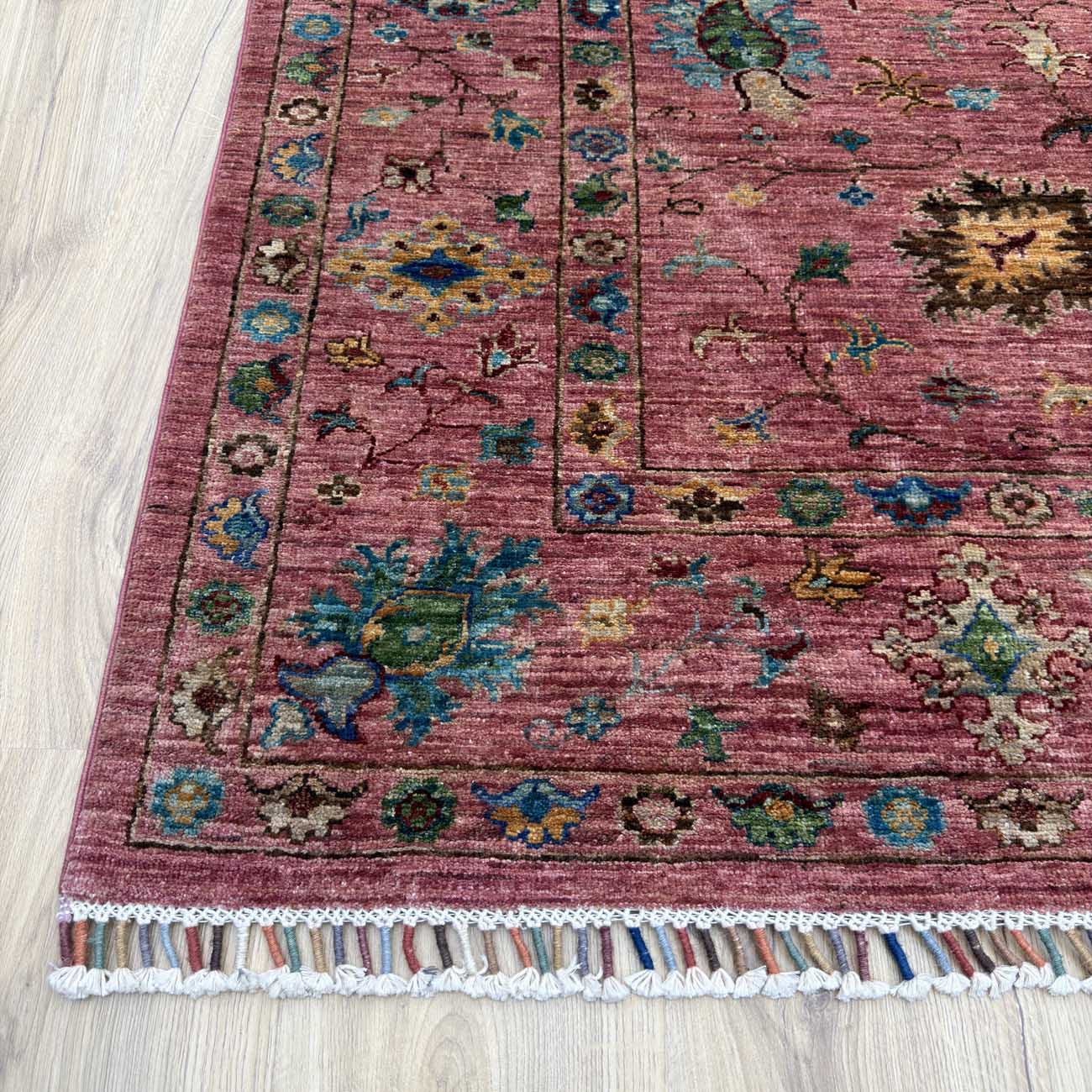 El Dokuma Pembe Sultani Yün Halı (170x230 cm) - Görsel 9