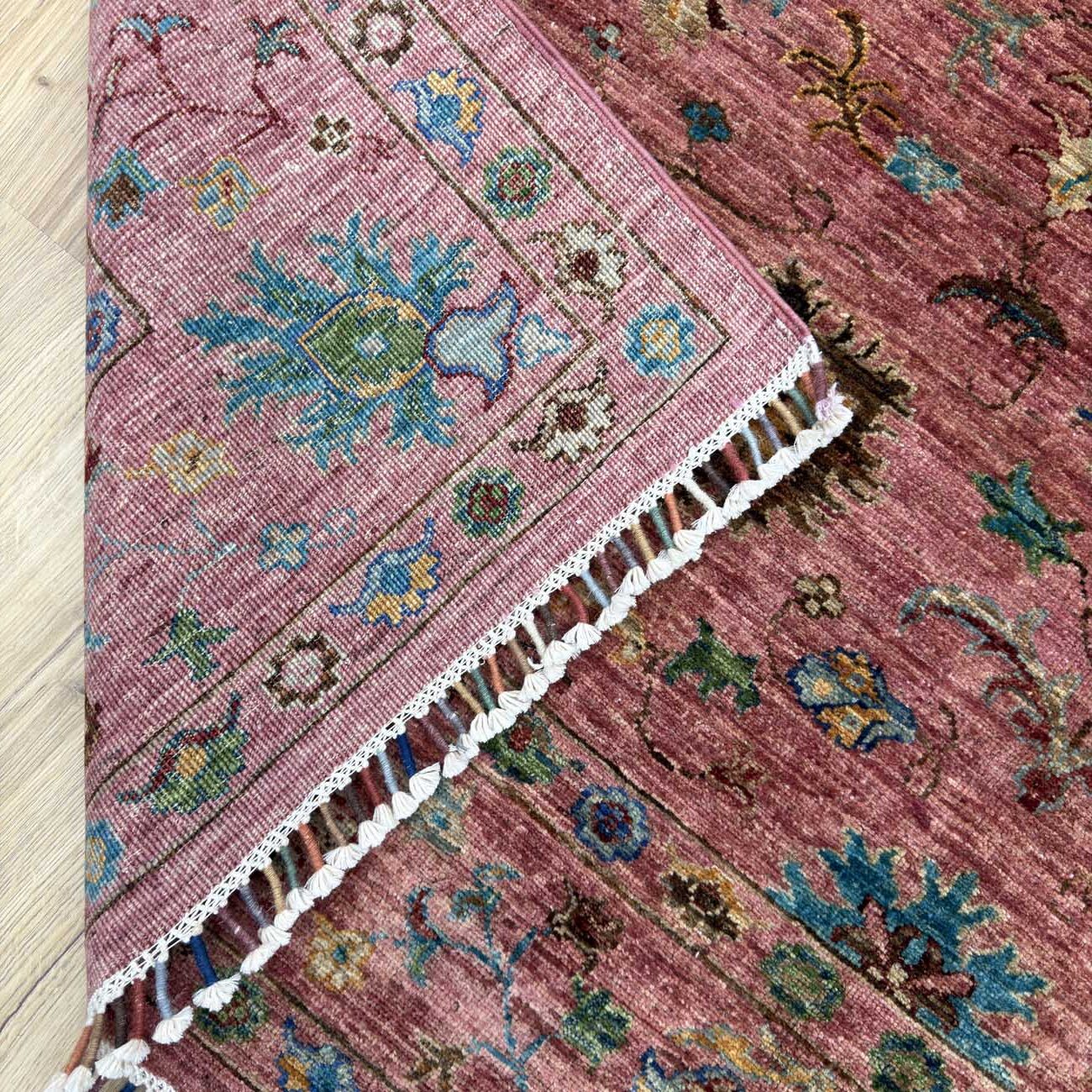 El Dokuma Pembe Sultani Yün Halı (170x230 cm) - Görsel 6