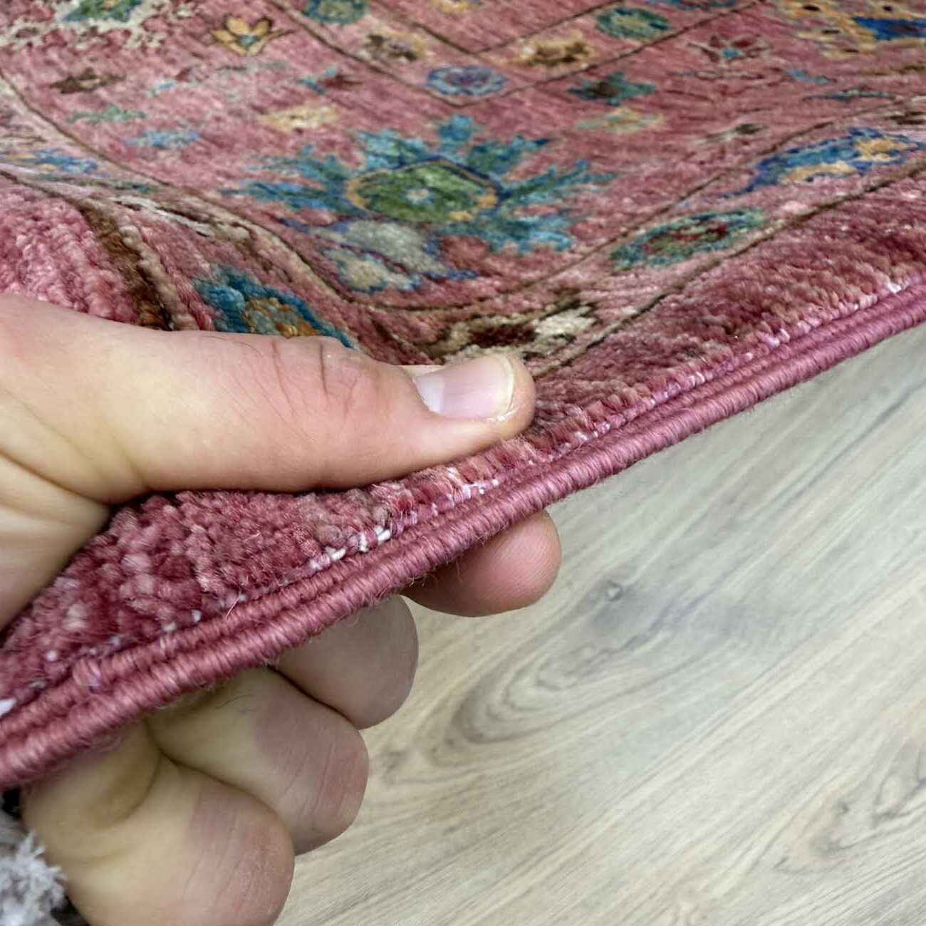 El Dokuma Pembe Sultani Yün Halı (170x230 cm) - Görsel 10