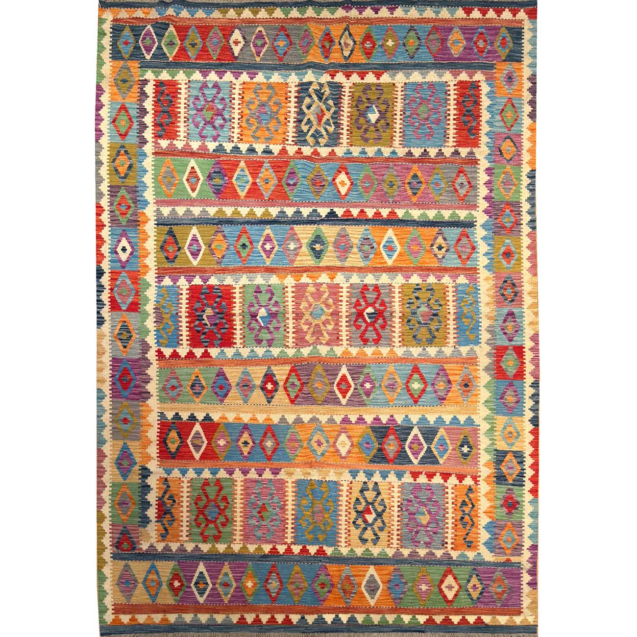 El Dokuma Anadolu Desenli Yün Kilim (200x300 cm)