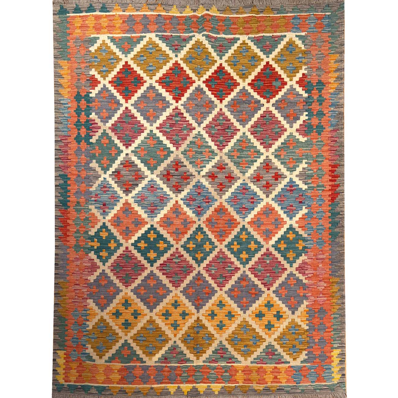 El Dokuma Anadolu Desenli Yün Kilim (150x200 cm)
