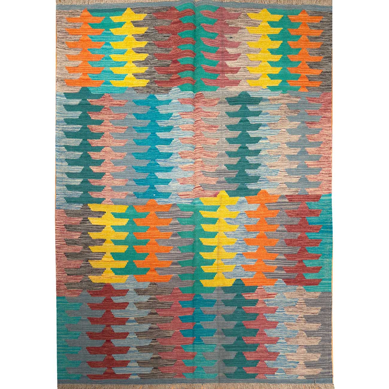 El Dokuma Anadolu Desenli Yün Kilim (150x200 cm)