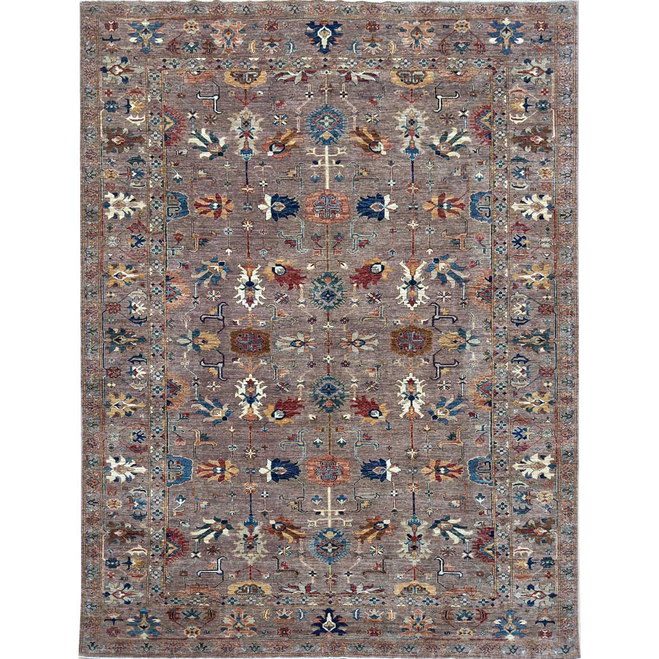 El Dokuma Kafkas Tasarım Kabile Yün Halı (300x400 cm)